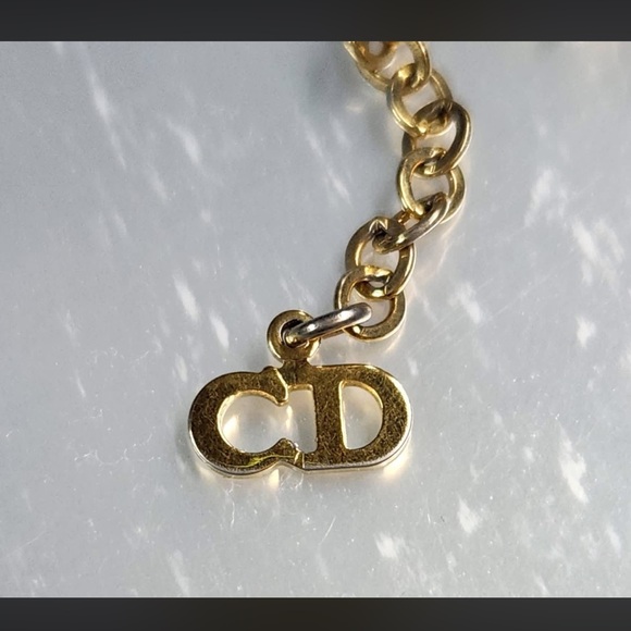 Vintage Christian Dior solitaire Swarovski crystal pendant necklace - Picture 5 of 14